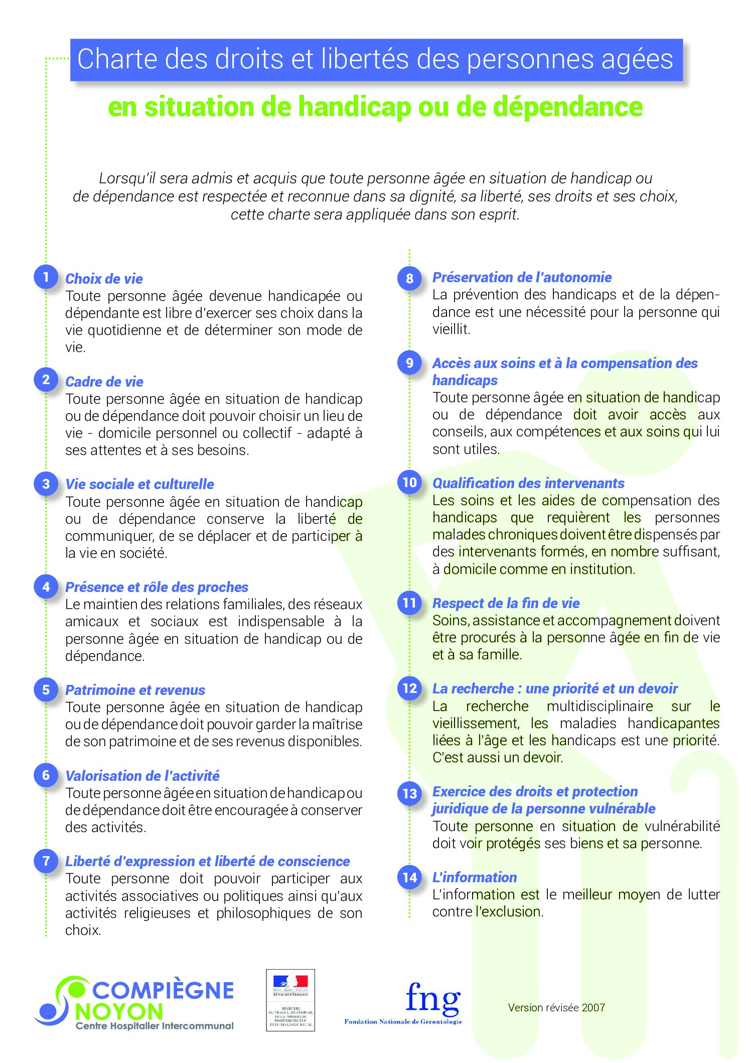 Charte des droits et libertés de la personne âgée en situation de handicap ou de dépendance